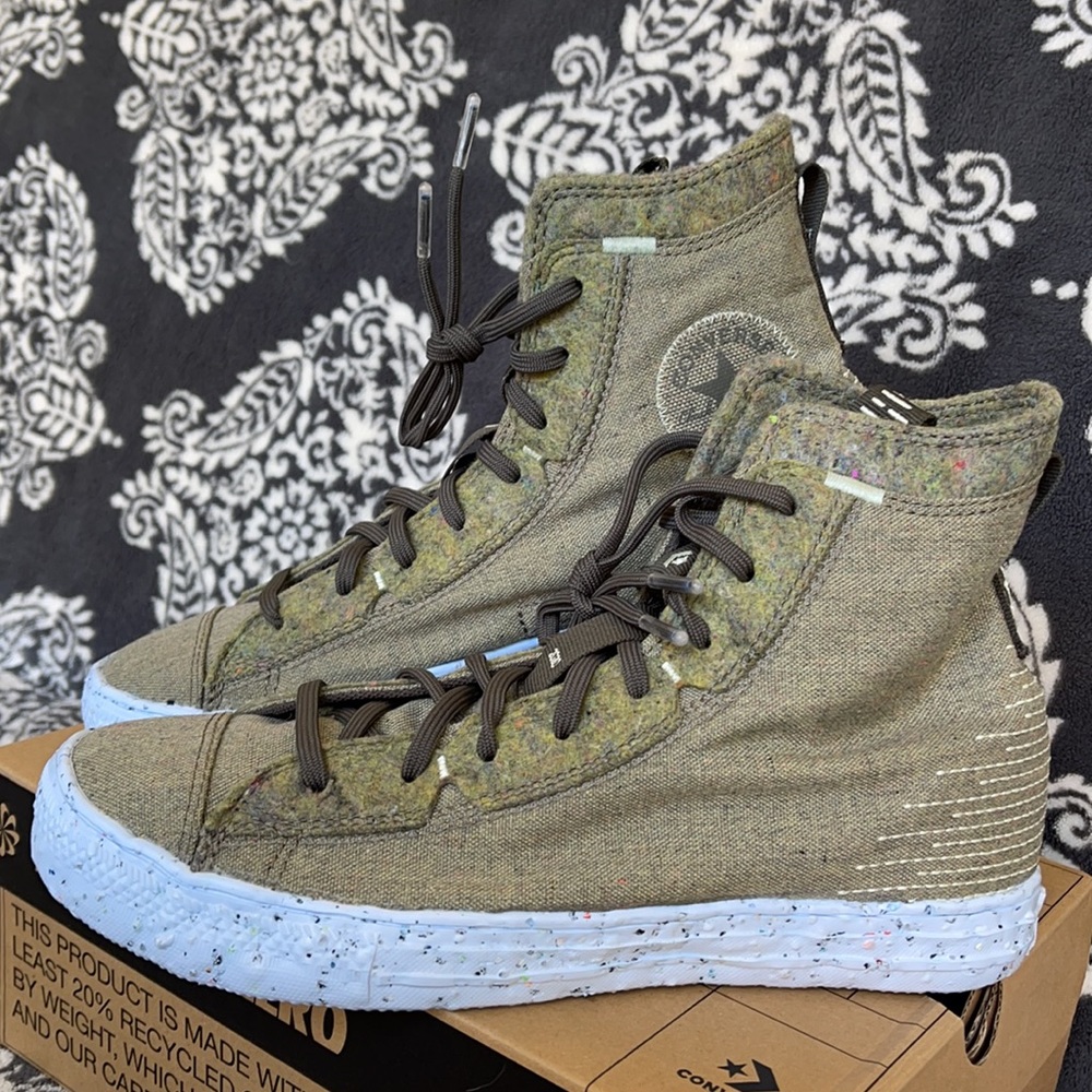 Converse Chuck Taylor All Star Crater Hi Yellow/Carbon Jasper MEN`S - Picture 10 of 16